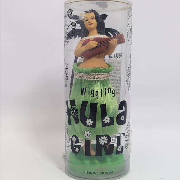 Vintage WIGGLING Bobble HULA GIRL by Accoutrements, 1998 Dashboard Accessory - Picture 1 of 5